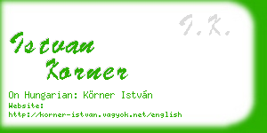 istvan korner business card